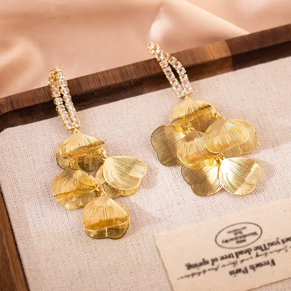 Luxury Gold Earrings for Women Elegant High End Fashion