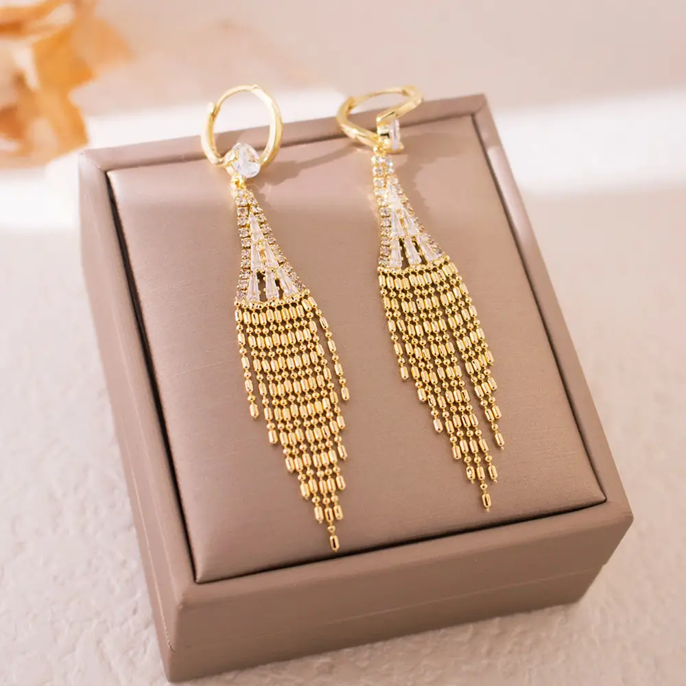Luxury Gold Earrings for Women Elegant High End Fashion