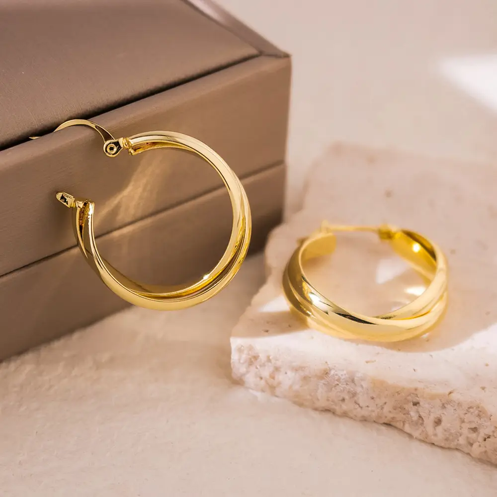 Luxury Gold Earrings for Women Elegant High End Fashion