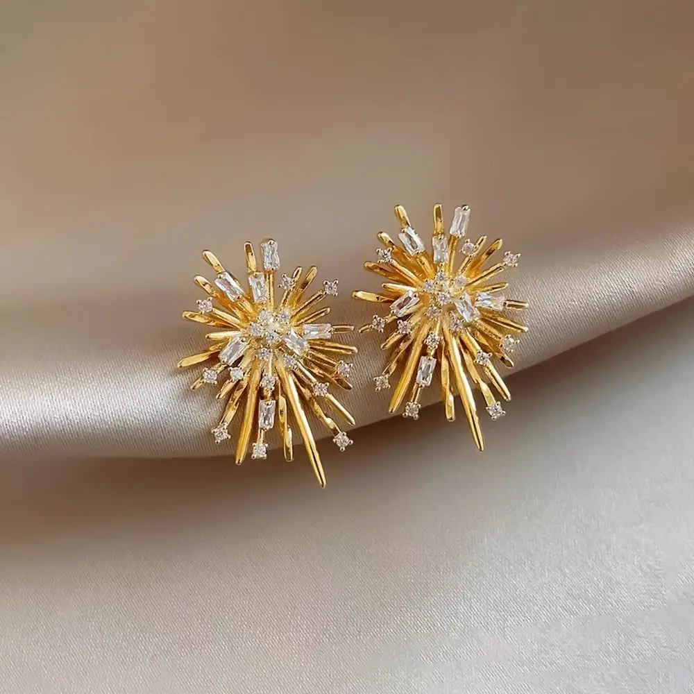 Luxury Gold Earrings for Women Elegant High End Fashion