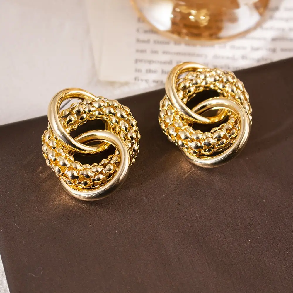 Luxury Gold Earrings for Women Elegant High End Fashion