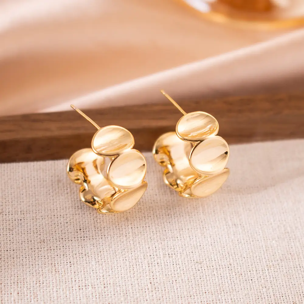 Luxury Gold Earrings for Women Elegant High End Fashion