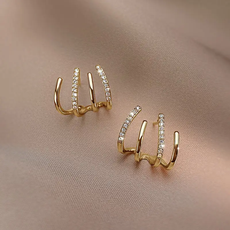 Luxury Gold Earrings for Women Elegant High End Fashion
