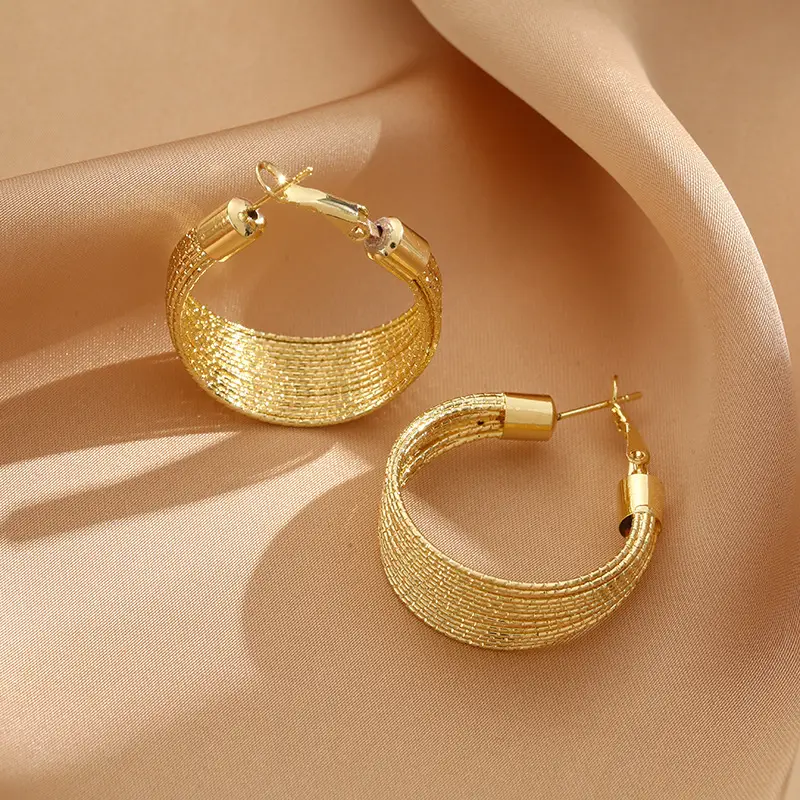 Luxury Gold Earrings for Women Elegant High End Fashion
