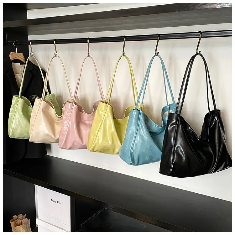 Green Satin Shoulder Bag for Women College Student — feature 1