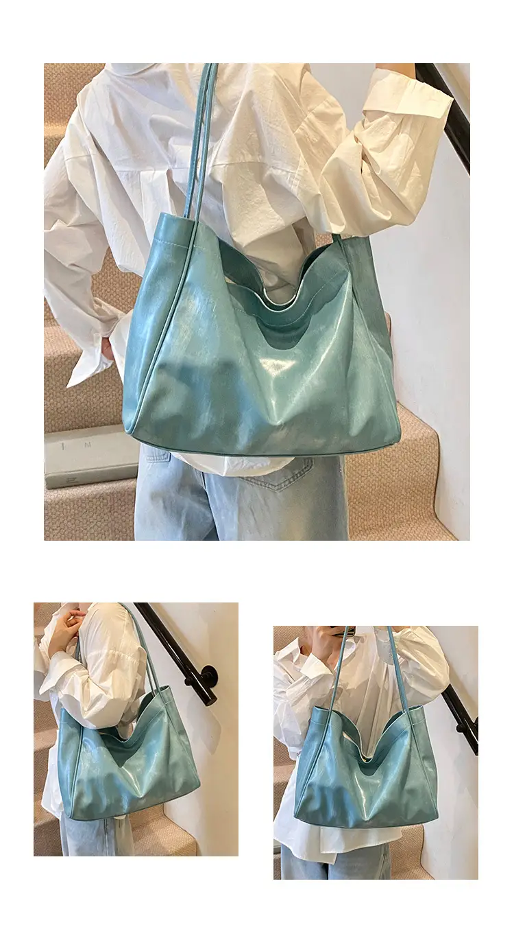 Green Satin Shoulder Bag for Women College Student — feature 11