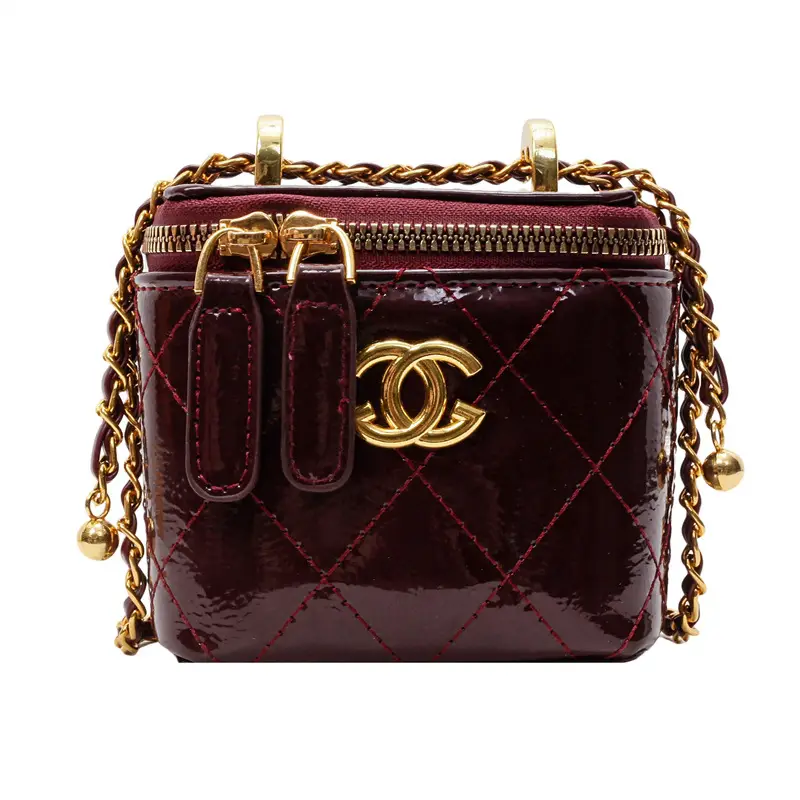 Mini Crossbody Bag Women Chain Shoulder Strap Cream - Image 11