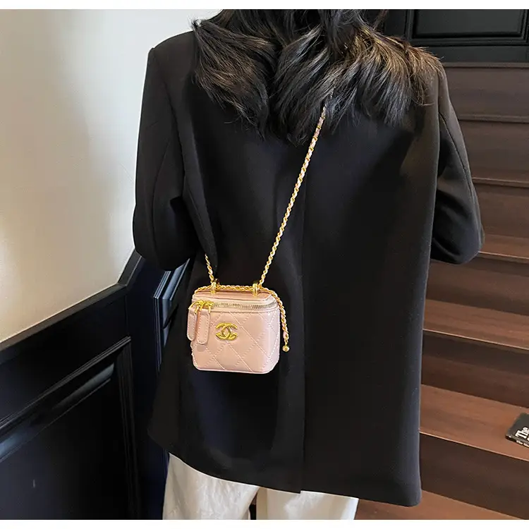 Mini Crossbody Bag Women Chain Shoulder Strap Cream — feature 18