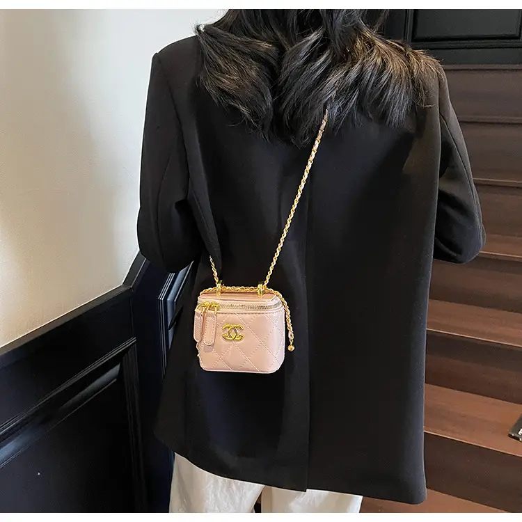 Mini Crossbody Bag Women Chain Shoulder Strap Cream — feature 19