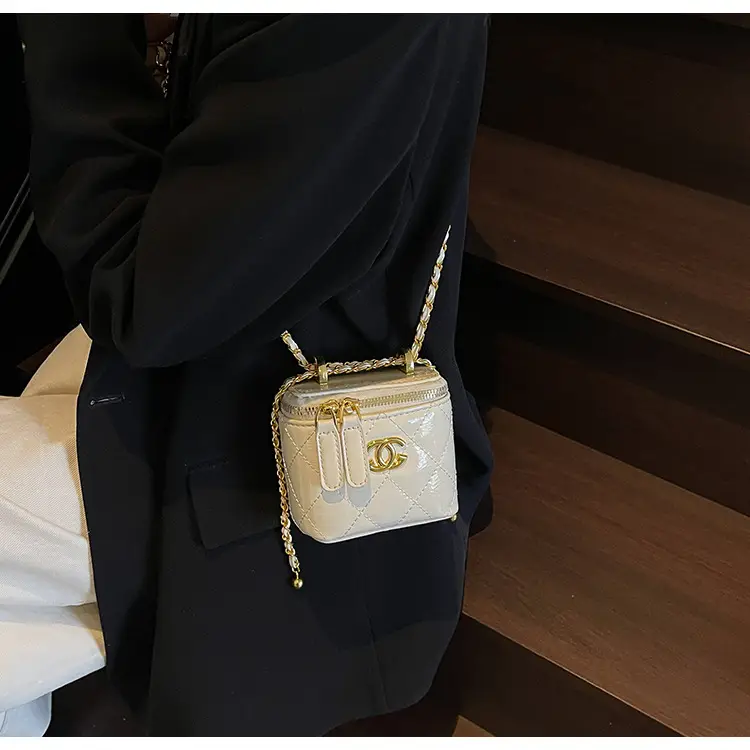 Mini Crossbody Bag Women Chain Shoulder Strap Cream — feature 24