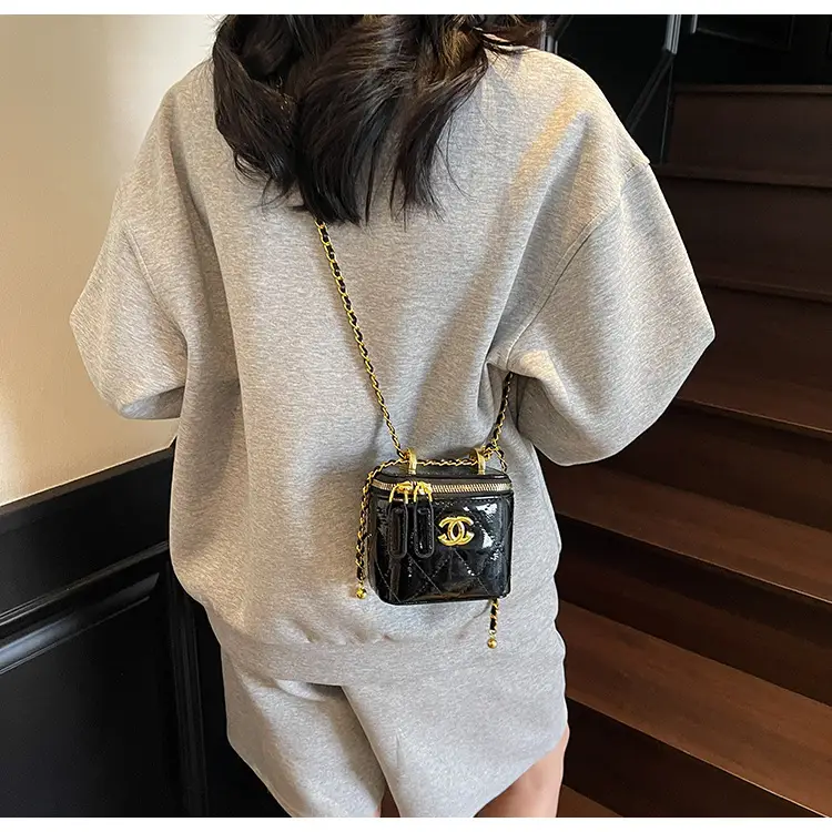 Mini Crossbody Bag Women Chain Shoulder Strap Cream — feature 25