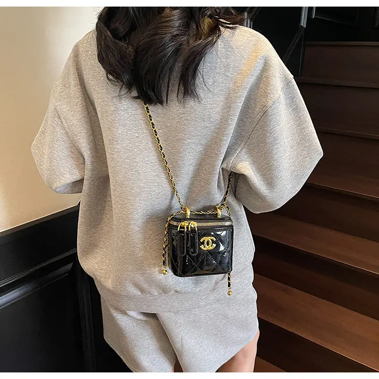 Mini Crossbody Bag Women Chain Shoulder Strap Cream — feature 26