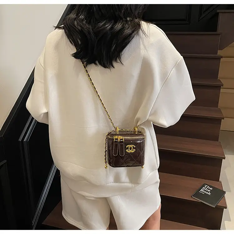 Mini Crossbody Bag Women Chain Shoulder Strap Cream — feature 29