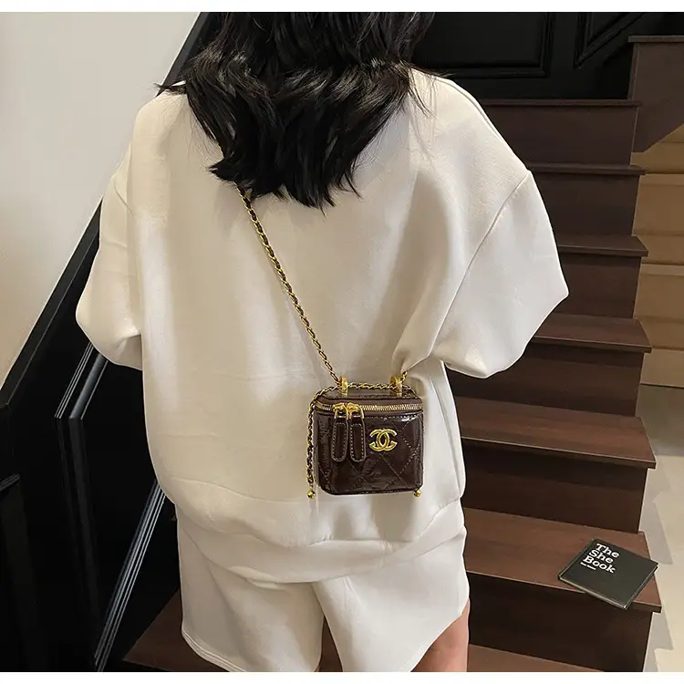 Mini Crossbody Bag Women Chain Shoulder Strap Cream — feature 30