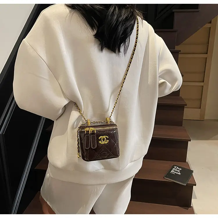 Mini Crossbody Bag Women Chain Shoulder Strap Cream — feature 31