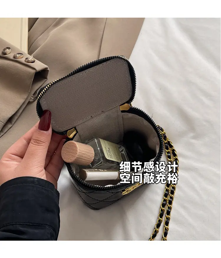 Mini Crossbody Bag Women Chain Shoulder Strap Cream — feature 7