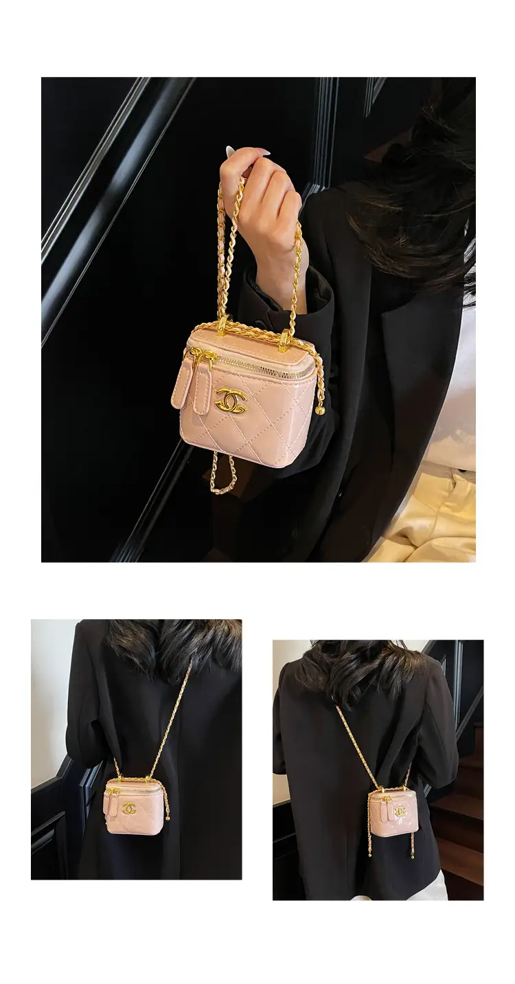 Mini Crossbody Bag Women Chain Shoulder Strap Cream — feature 9