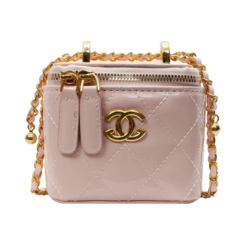 Mini Crossbody Bag Women Chain Shoulder Strap Cream - Image 3