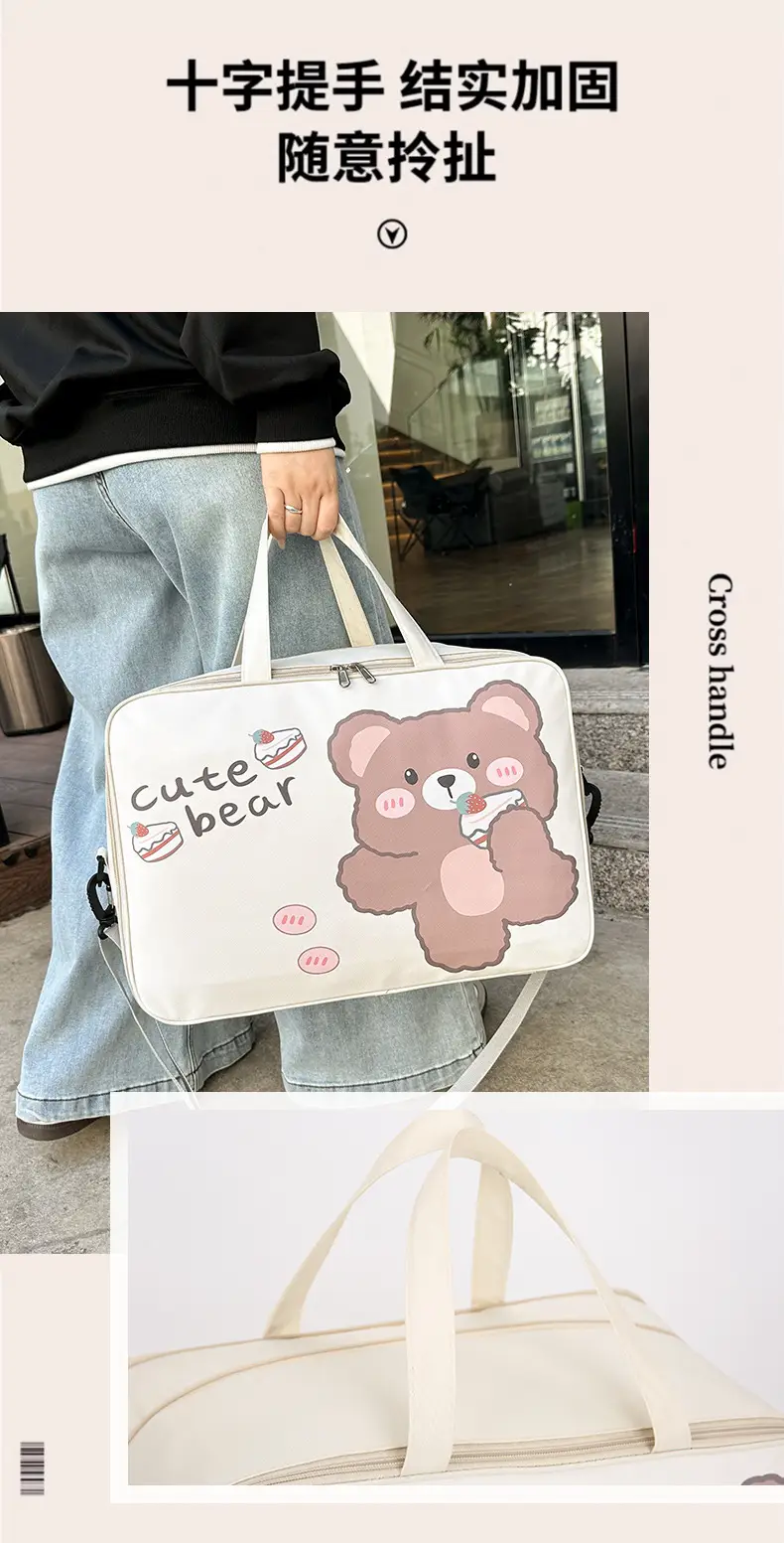 Cute Bear Travel Bag for Women Large Capacity Portable Storage — feature 18