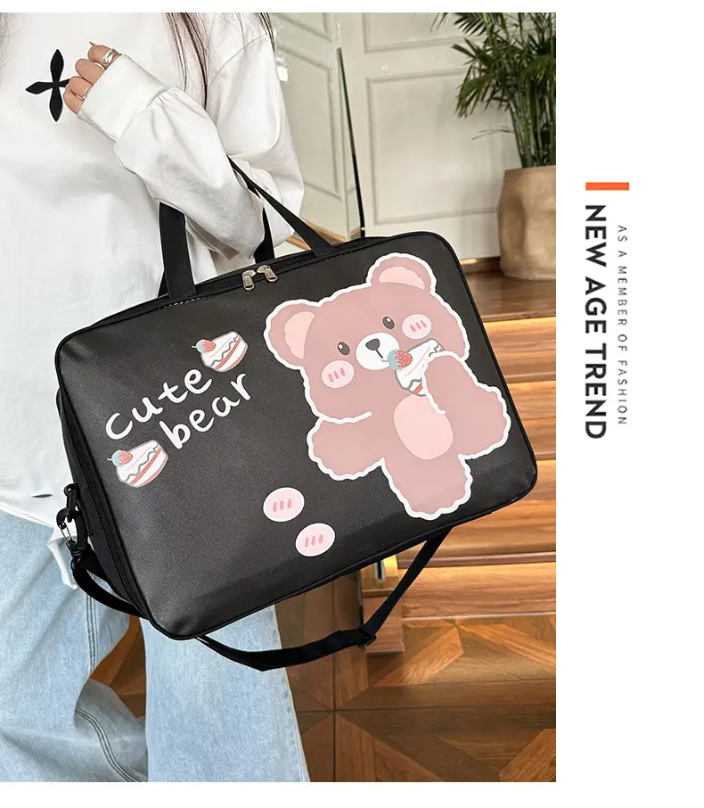 Cute Bear Travel Bag for Women Large Capacity Portable Storage — feature 21