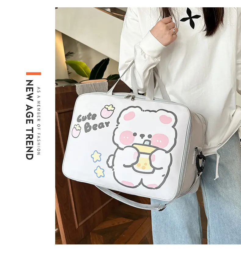 Cute Bear Travel Bag for Women Large Capacity Portable Storage — feature 24