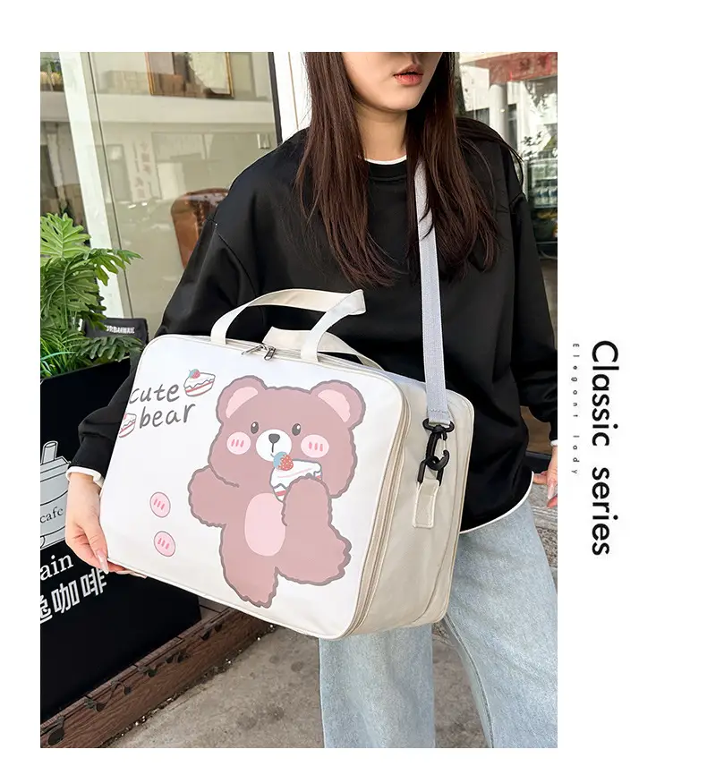 Cute Bear Travel Bag for Women Large Capacity Portable Storage — feature 27