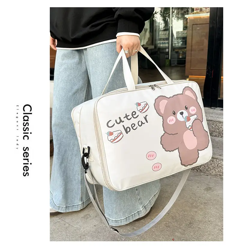 Cute Bear Travel Bag for Women Large Capacity Portable Storage — feature 28