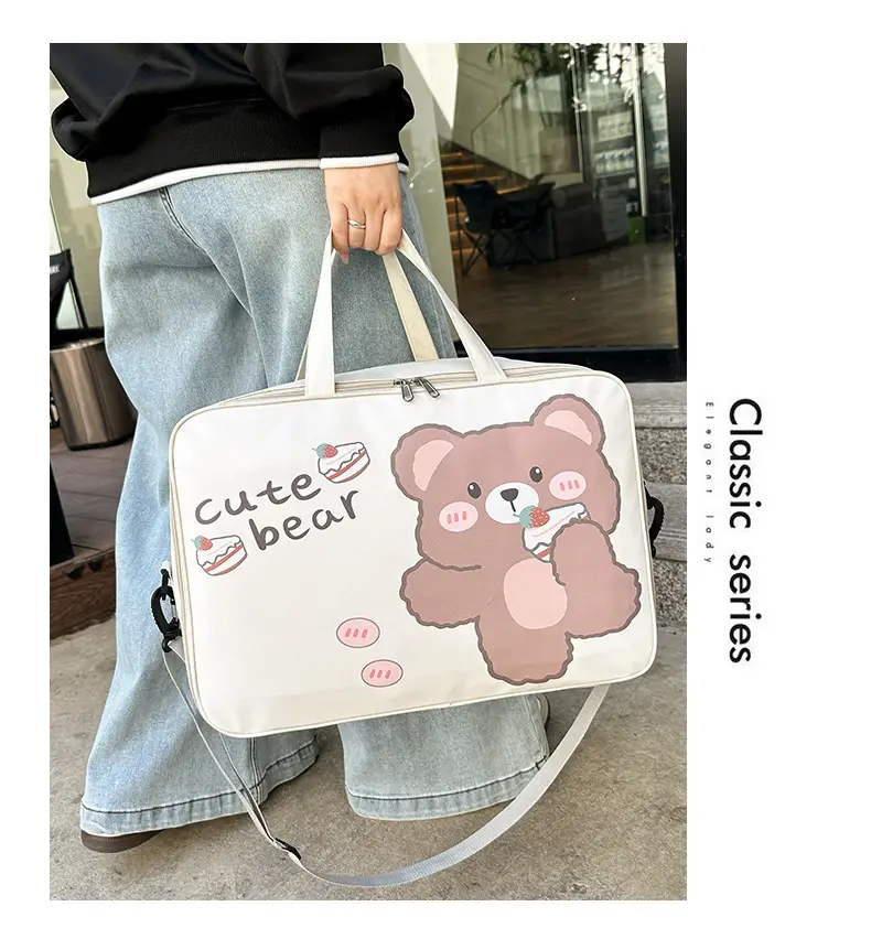 Cute Bear Travel Bag for Women Large Capacity Portable Storage — feature 29