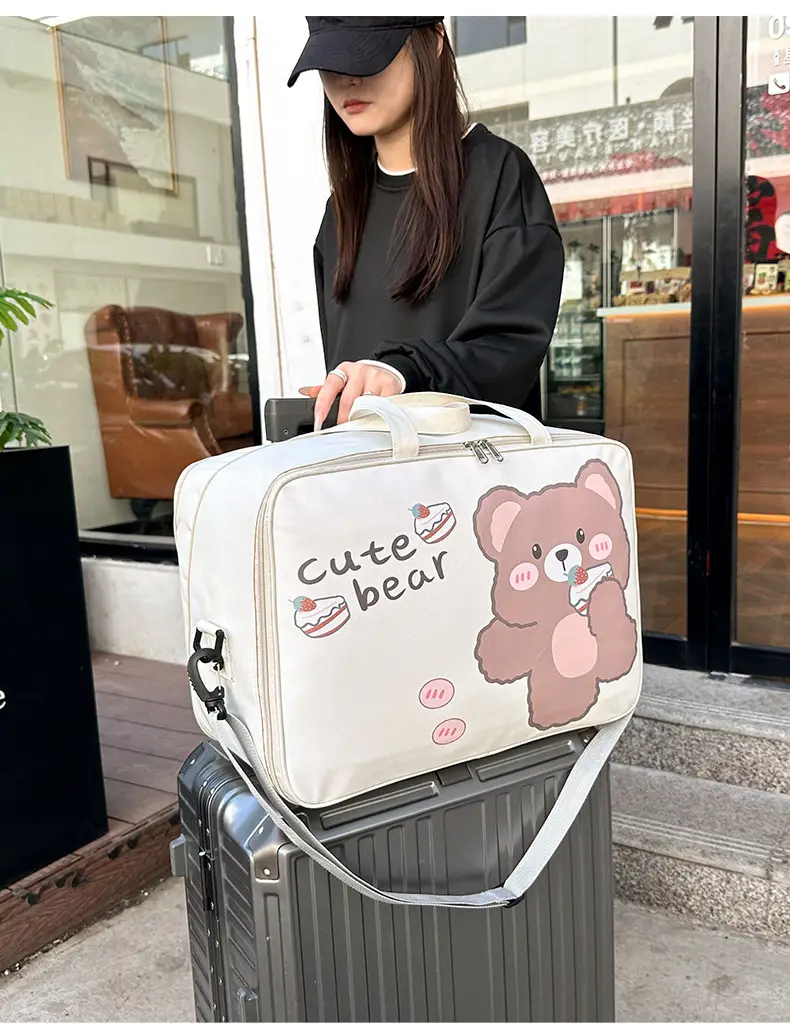 Cute Bear Travel Bag for Women Large Capacity Portable Storage — feature 32