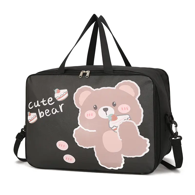 Cute Bear Travel Bag for Women Large Capacity Portable Storage