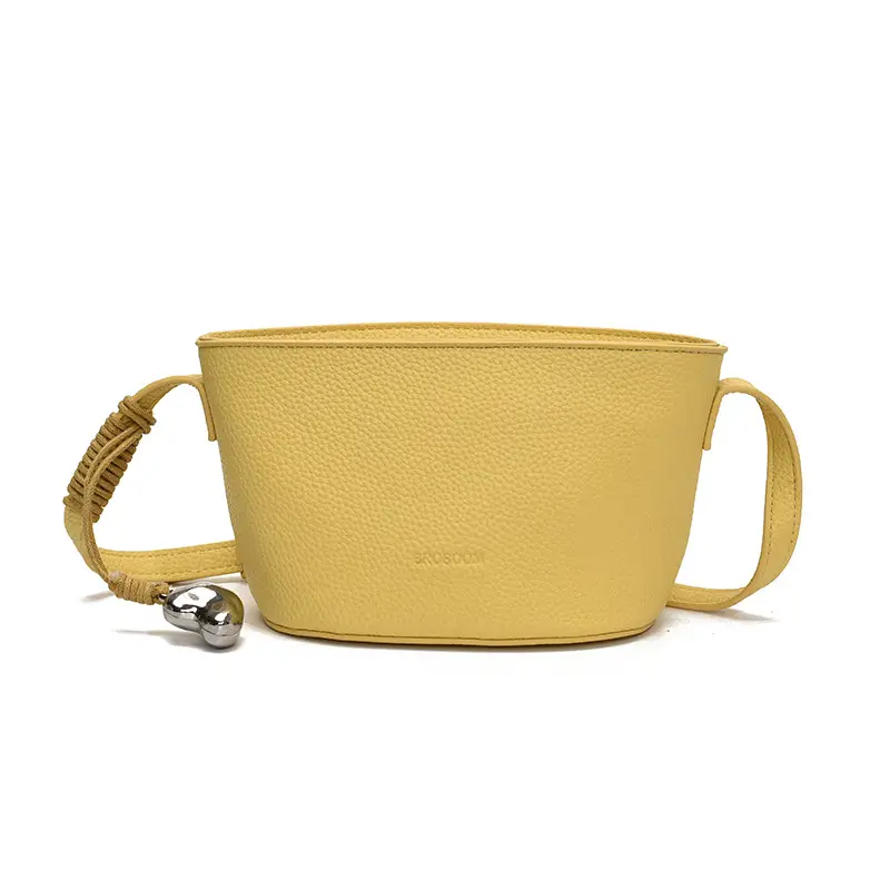 Women Textured Crossbody Bag White Adjustable Strap - Image 2