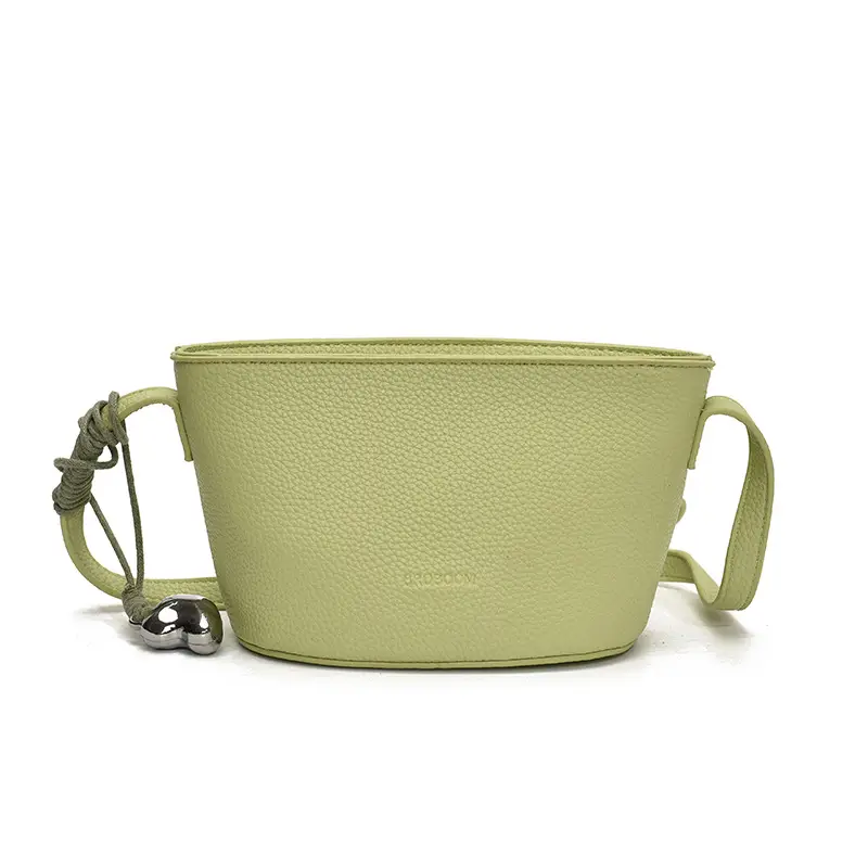 Women Textured Crossbody Bag White Adjustable Strap - Image 4