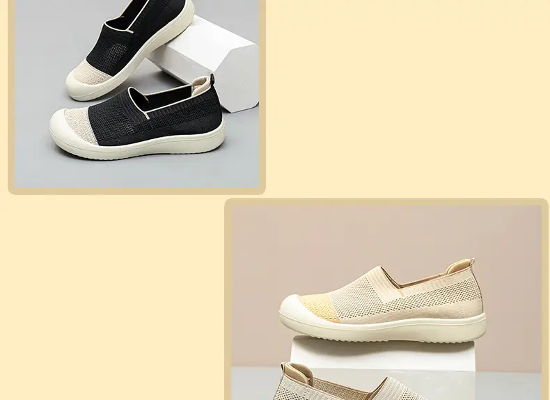 Women's Cross-border Slip-on Casual Shoes Soft Sole Beige — feature 17