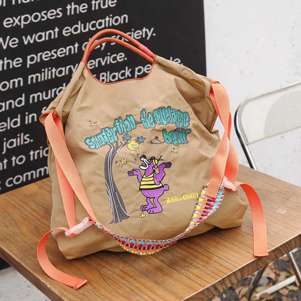 Spring New Embroidered Cartoon Shoulder Bag Large Capacity - Image 29