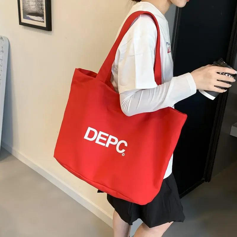 Women Canvas Shoulder Bag Blue Large Capacity DEP — feature 11