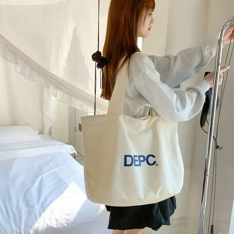 Women Canvas Shoulder Bag Blue Large Capacity DEP — feature 19