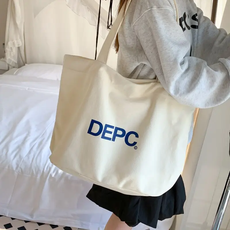 Women Canvas Shoulder Bag Blue Large Capacity DEP — feature 20