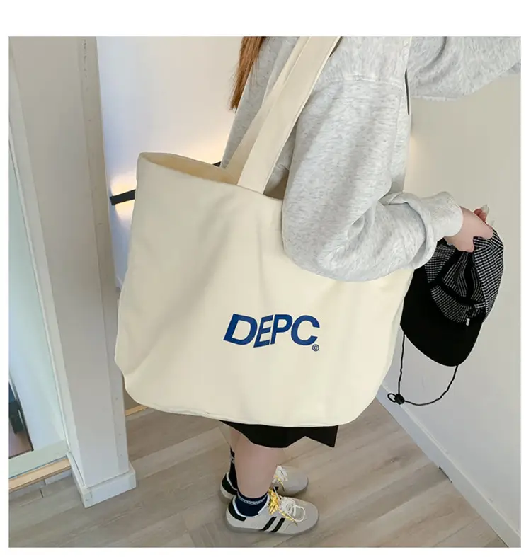 Women Canvas Shoulder Bag Blue Large Capacity DEP — feature 3
