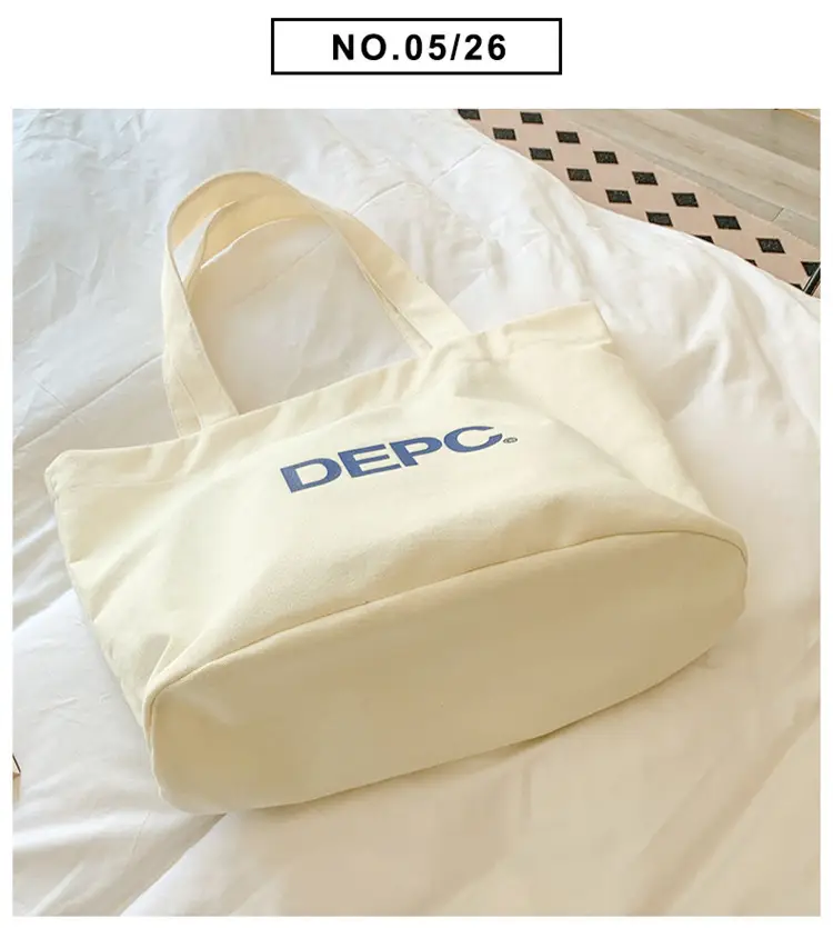 Women Canvas Shoulder Bag Blue Large Capacity DEP — feature 7
