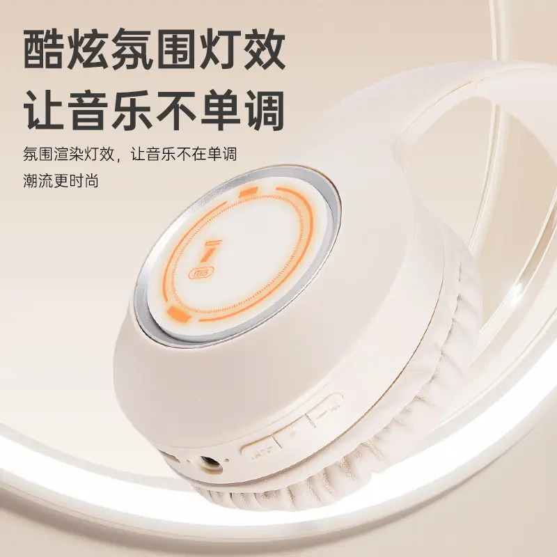 Wireless Bluetooth 5.3 RGB Headset White - Image 4