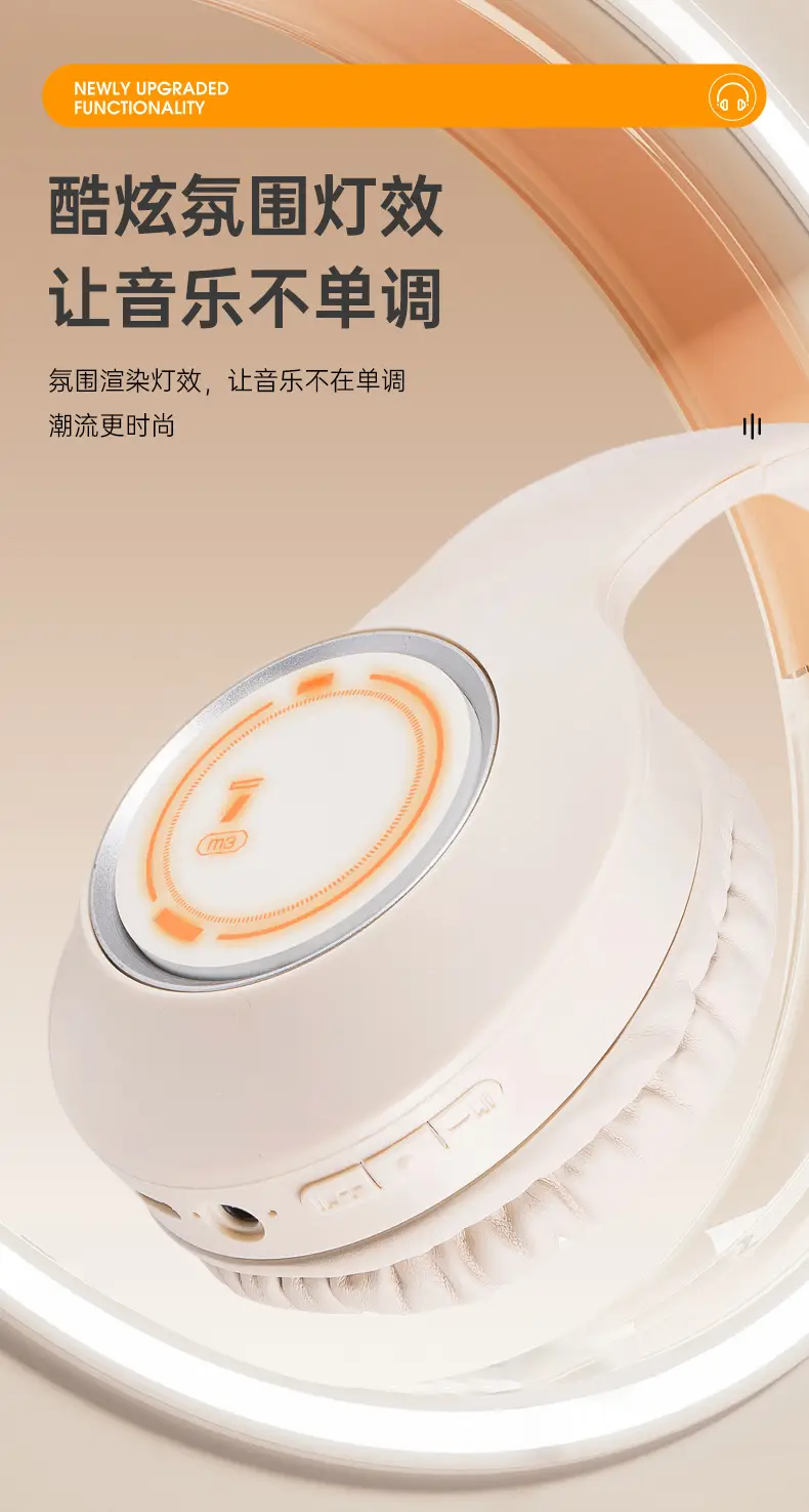 Wireless Bluetooth 5.3 RGB Headset White β feature 5
