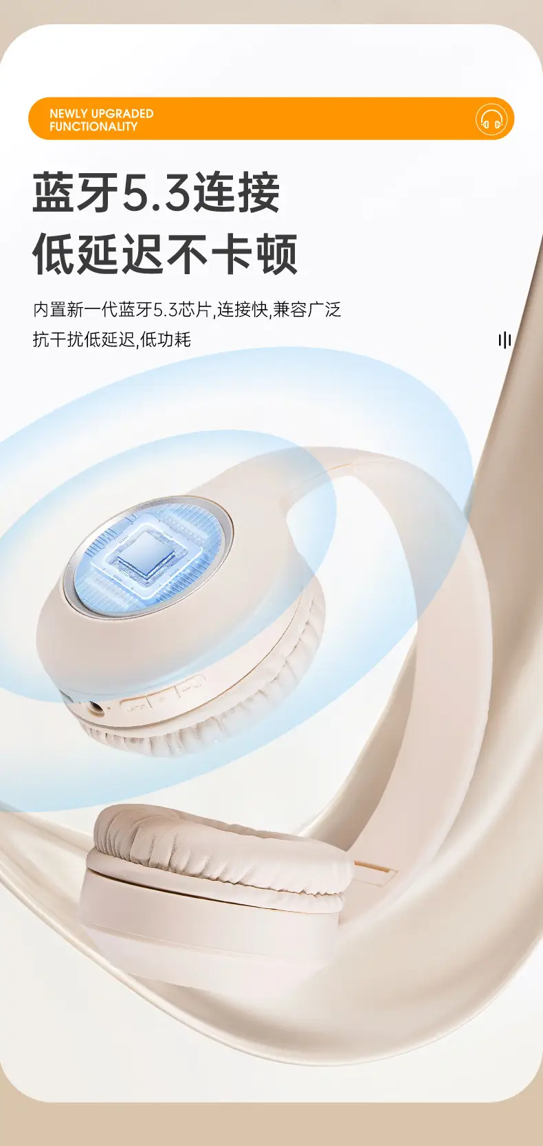 Wireless Bluetooth 5.3 RGB Headset White β feature 6