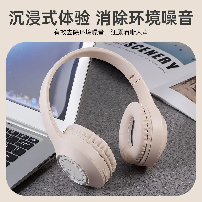 Wireless Bluetooth 5.3 RGB Headset White