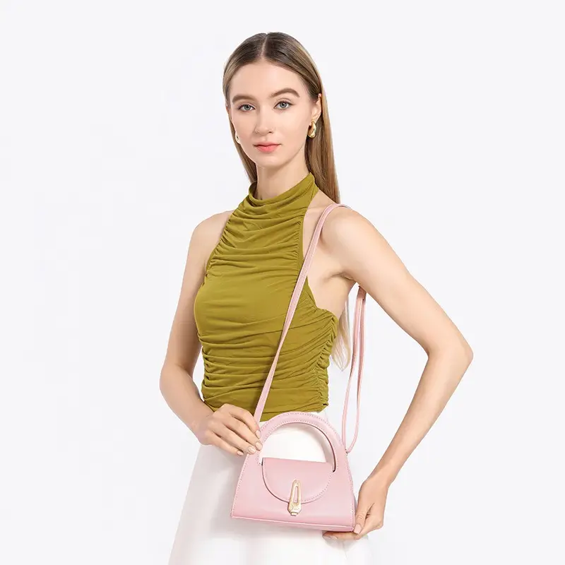 2025 Women's PU Leather Crossbody Bag with Retro Lock Design