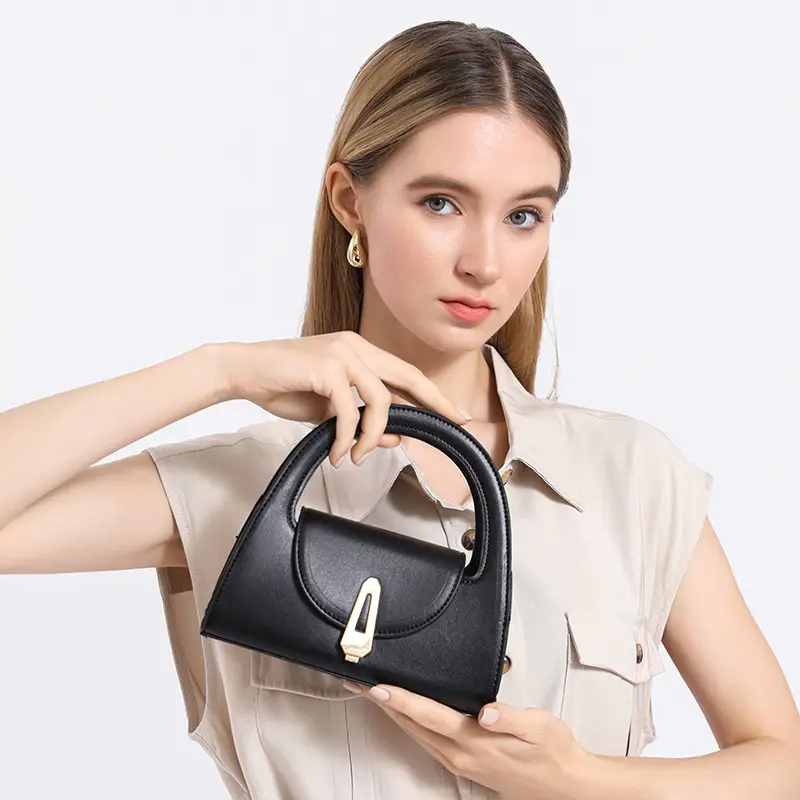 2025 Women's PU Leather Crossbody Bag with Retro Lock Design
