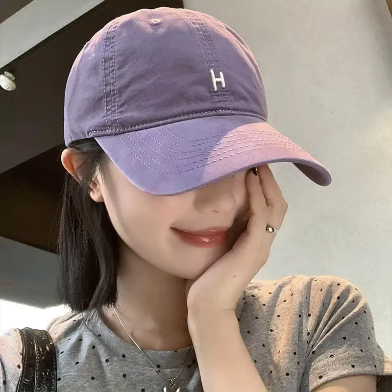Purple Letter Embroidered Baseball Cap for Women - Image 9
