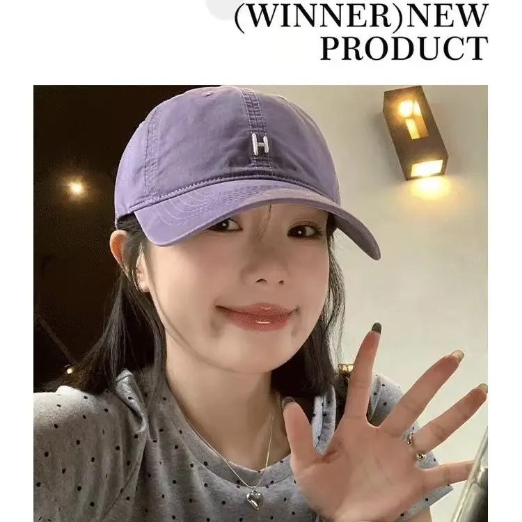 Purple Letter Embroidered Baseball Cap for Women - Image 10