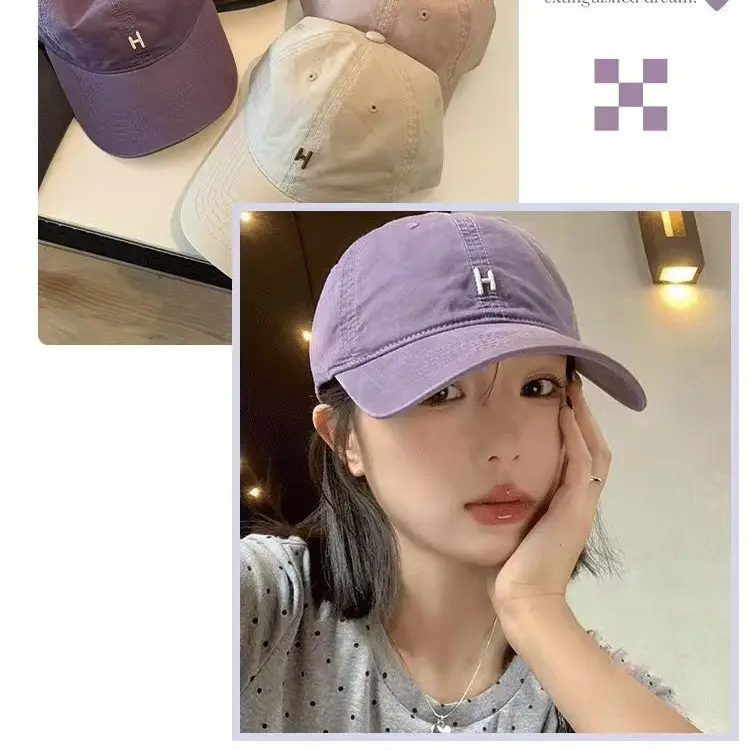 Purple Letter Embroidered Baseball Cap for Women - Image 11