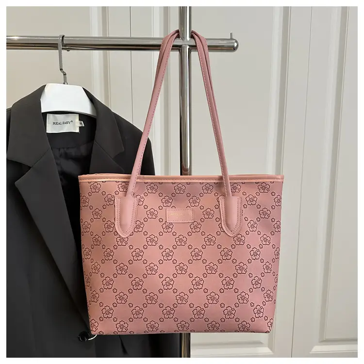 Pink Embroidered Flower Tote Bag for Women — feature 28