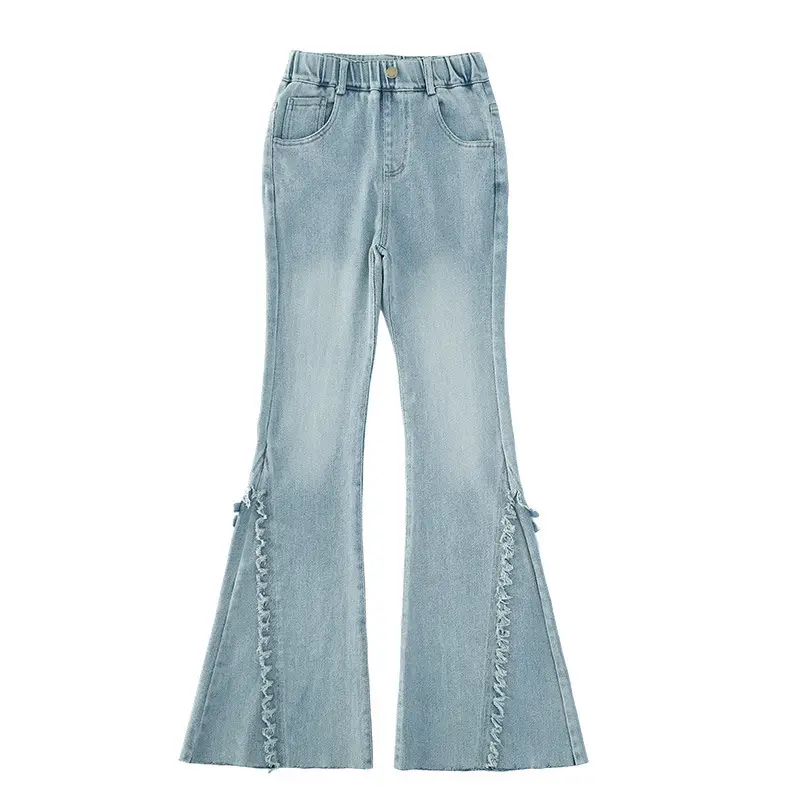 Girls European American Denim Bell Bottoms Spring New Fashion - Image 6